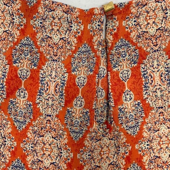 The Limited | Orange & Blue Printed Blouse - Picture 5 of 5